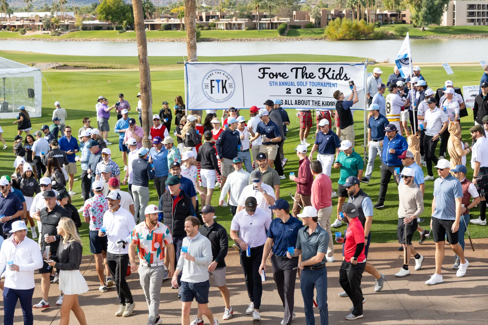 Golfers and volunteers gathered at the Fore The Kids golf tournament at McCormick Ranch in Scottsdale